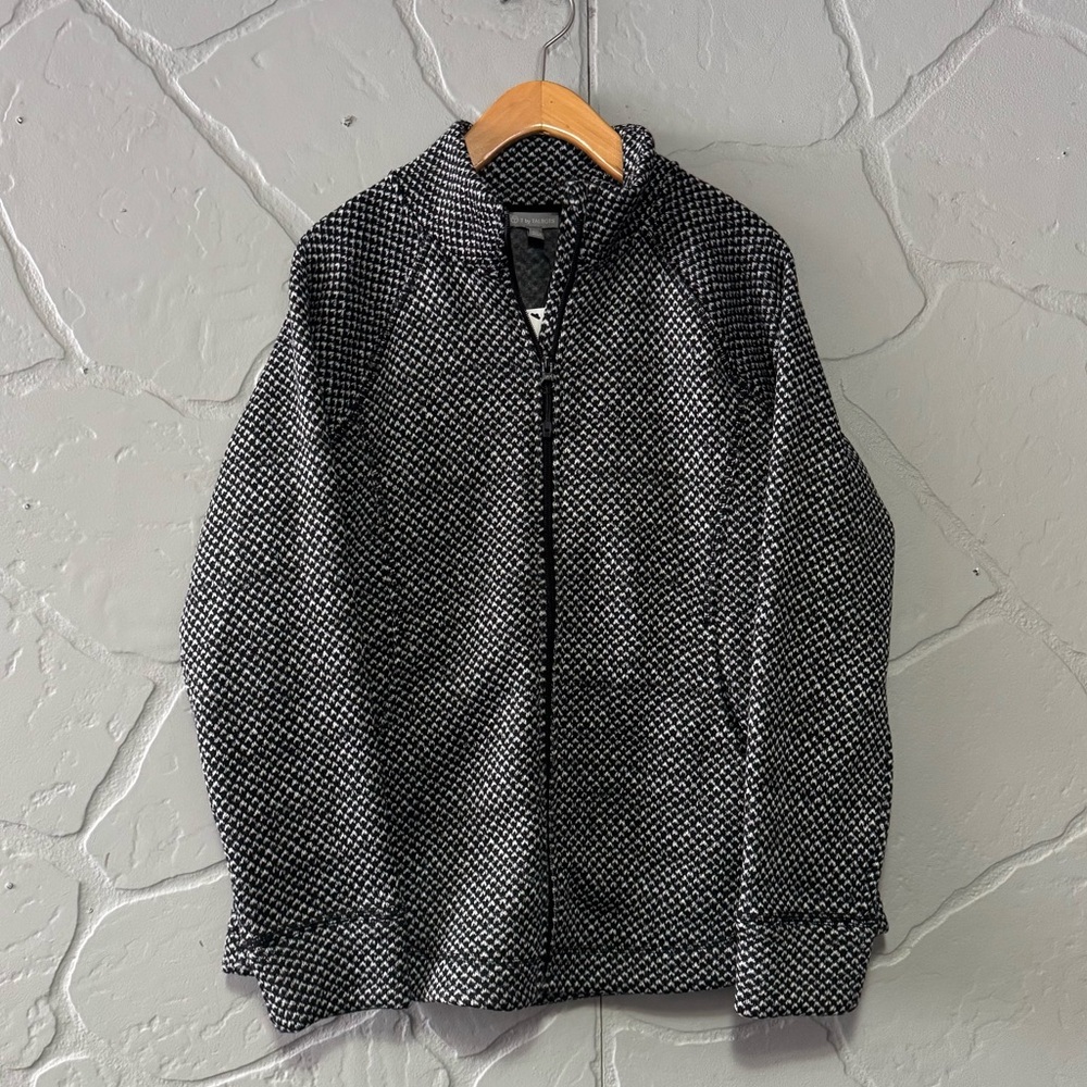 Talbots Bird’s Eye Mockneck Jacket Petite Medium New